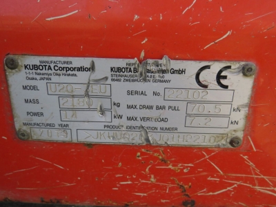 KUBOTA Minibagger U 20 - 3 Kurzheck