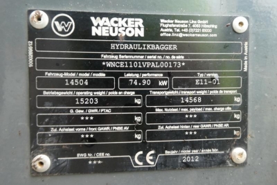 Wacker Neuson SE Kettenbagger 14504 E11-01