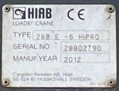 Mercedes-Benz Actros 2546 L 6x2  Hiab 288 6xhyd