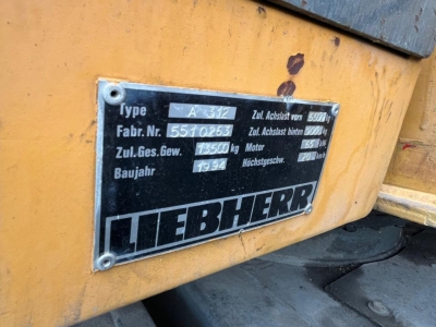 LIEBHERR A 312 Deutsch Top