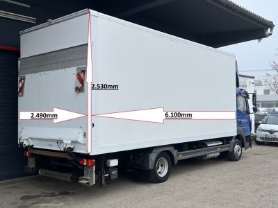 Mercedes-Benz Atego 821 Euro6 Klima Tempomat 6,1m Koffer + LBW