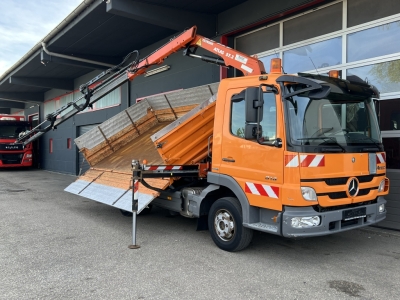 Mercedes-Benz Atego 818 3,8MEILLER 3-S-Kipper Kran Atlas 57.3 