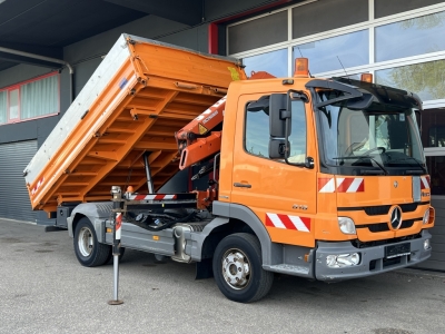 Mercedes-Benz Atego 818 3,8MEILLER 3-S-Kipper Kran Atlas 57.3 