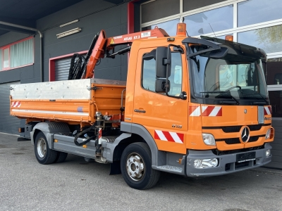 Mercedes-Benz Atego 818 3,8MEILLER 3-S-Kipper Kran Atlas 57.3 