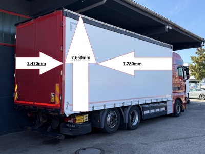 MAN TGX 26.480 XXL Euro6  Retarder 7,28m Festaufbau!