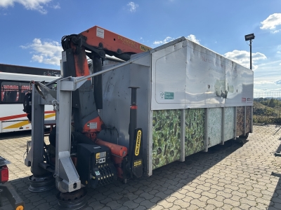 Palfinger  Glas Kran Mulde / PK 16502