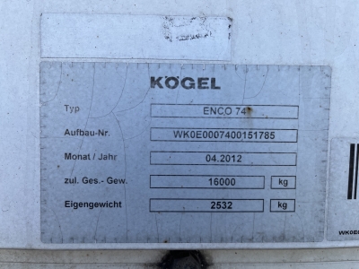 K&ouml;gel ENCO 74 Wechselbr&uuml;cke BDF Container Plane