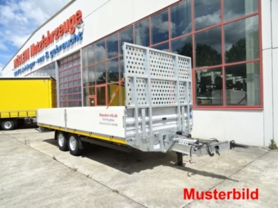 Möslein THT 11- G 6,2 Tandem Pritsche- Tieflader mit Rungentaschen