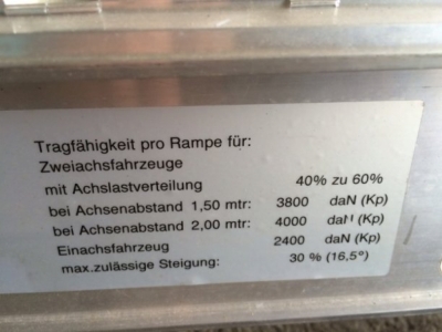 ANDERE  NEU Auffahrrampen, Alurampen,
Verladerampen, 8 to Länge 3,25m