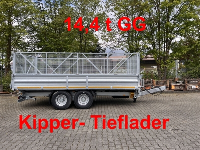 Möslein TTD 14  5,70 m 14 t Tandem- Kipper Tieflader 5,70 m lang, Breite Reifen
-- Neufahrzeug --