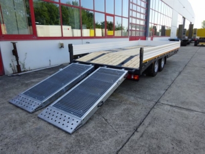 Möslein TTT 11 5,2 BR Weiß Neuer Tandemtieflader mit Breiten Rampen