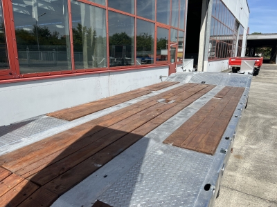 Möslein T 2 Schwebheim Neuer 2 Achs Tieflader- Anhänger, Verbreiterung