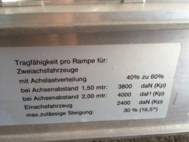 ANDERE  NEU Auffahrrampen, Alurampen,
Verladerampen, 8 to Länge 3,25m