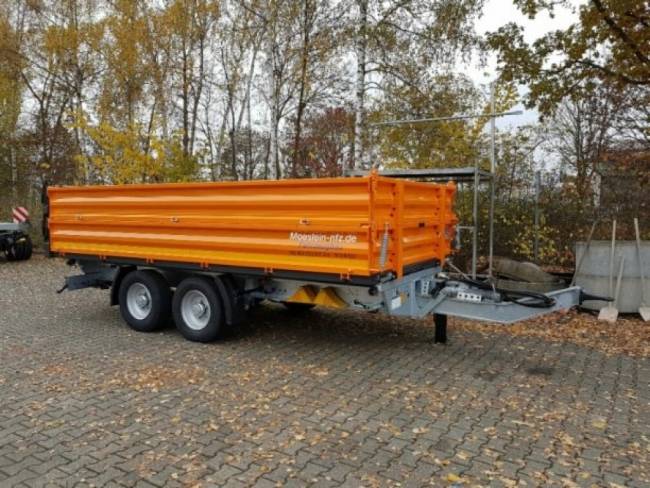 Möslein TTD13- BA Orange 13 t Tandem Kipper Tieflader
mit Bordwand- Aufsatz
-- Neufahrzeug --